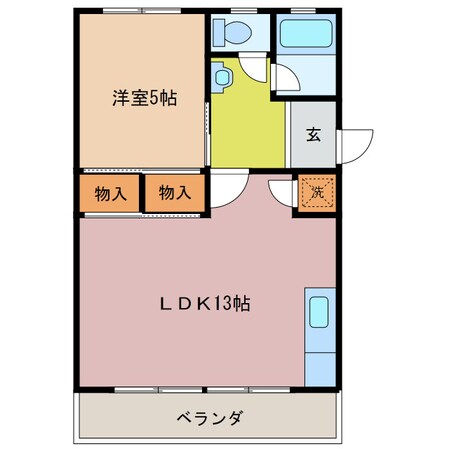 津新町駅 徒歩5分 3階の物件間取画像